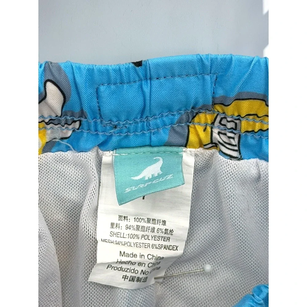 Unbranded Banana Character Print Blue Quick Dry Swim Trunks Kids Size S